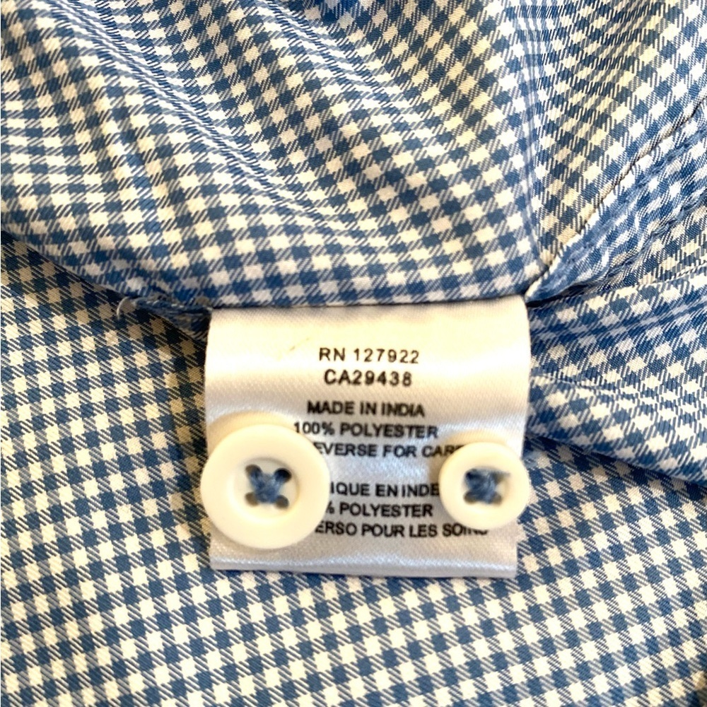 Mountain Khakis Shirt Blue White Gingham Long Sleeve Outdoor Fishing Size XL - Picture 7 of 7